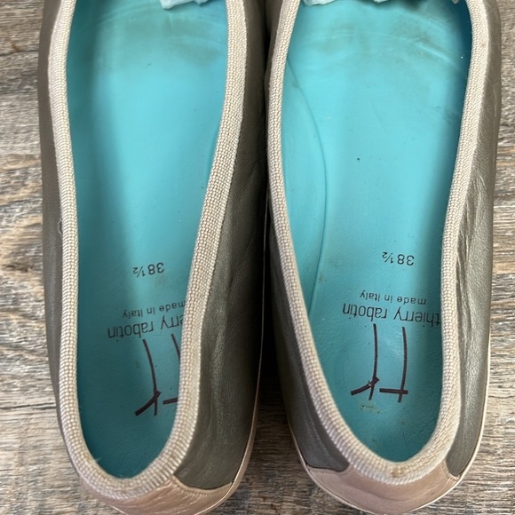 Thierry Rabotin Women’s Metallic Taupe & Beige Leather Ballet Flats EU38.5 US8.5 - Picture 4 of 7